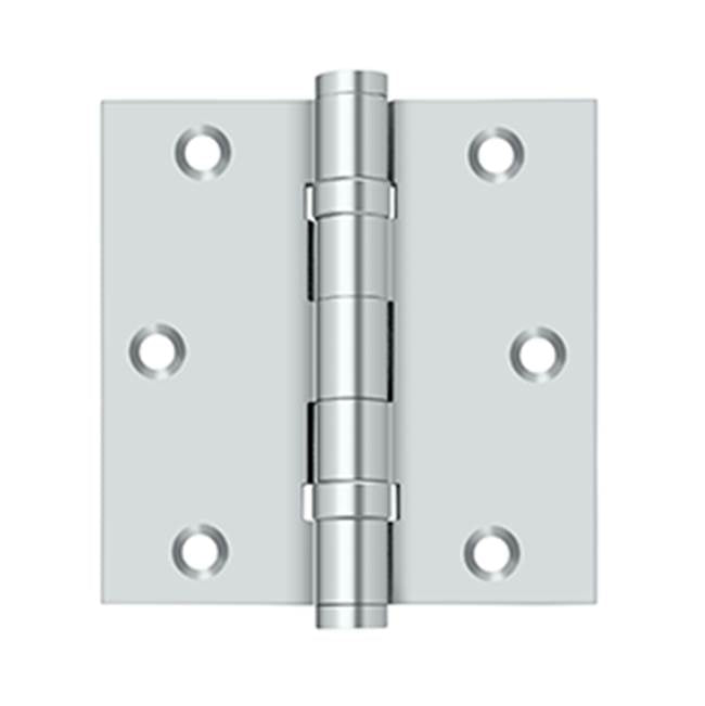 Deltana - 3-1/2'' x 3-1/2'' Square Hinge, Ball Bearings - Polished Chrome