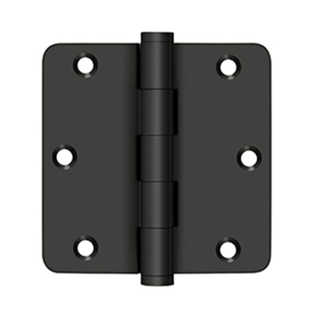 Deltana - 3-1/2'' x 3-1/2'' x 1/4'' Radius Hinge, Residential - Oil-rubbed Bronze
