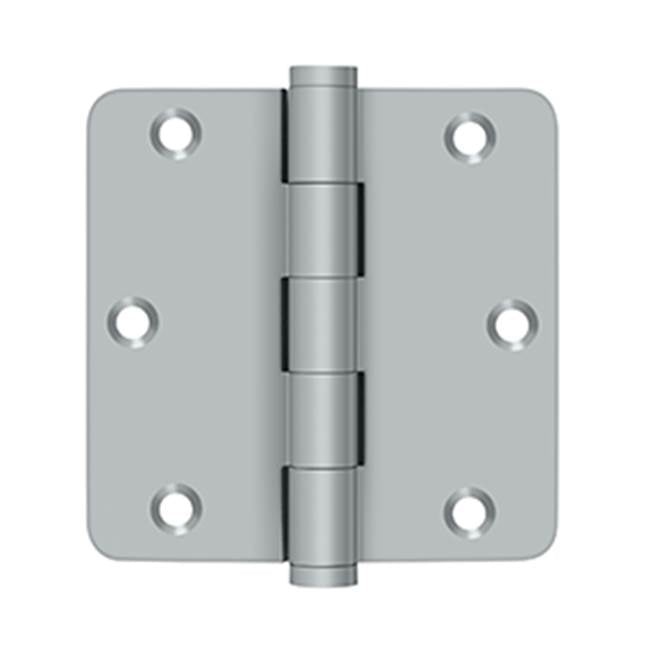 Deltana - 3-1/2'' x 3-1/2'' x 1/4'' Radius Hinge, Residential - Brushed Chrome