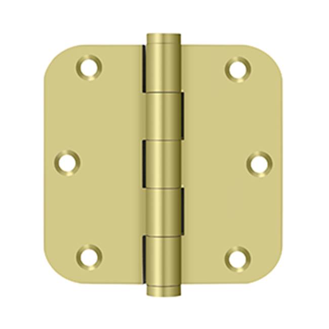 Deltana - 3-1/2'' x 3-1/2'' x 5/8'' Radius Hinges - Polished Brass