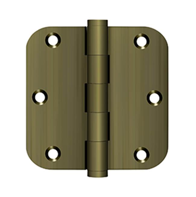 Deltana - 3-1/2'' x 3-1/2'' x 5/8'' Radius Hinges - Antique Brass