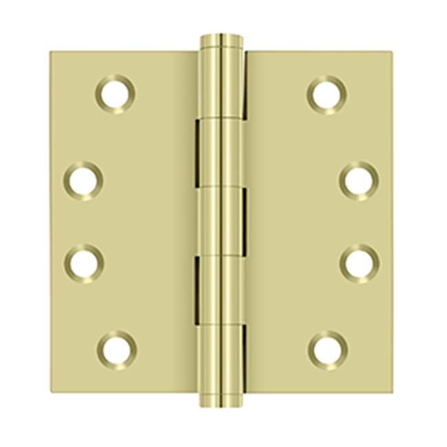 Deltana - 4'' x 4'' Square Hinges - Unlacquered Brass