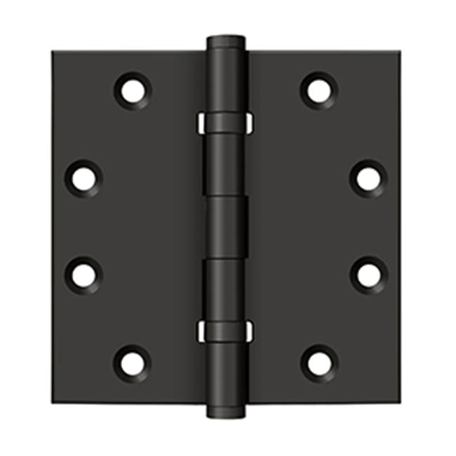 Deltana - 4-1/2'' x 4-1/2'' Square Hinges, Ball Bearings - Oil-rubbed Bronze
