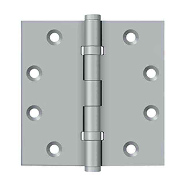 Deltana - 4-1/2'' x 4-1/2'' Square Hinges, Ball Bearings - Brushed Chrome
