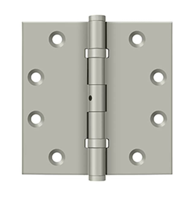 Deltana - 4-1/2'' x 4-1/2'' Square Hinges, Ball Bearings - Brushed Nickel