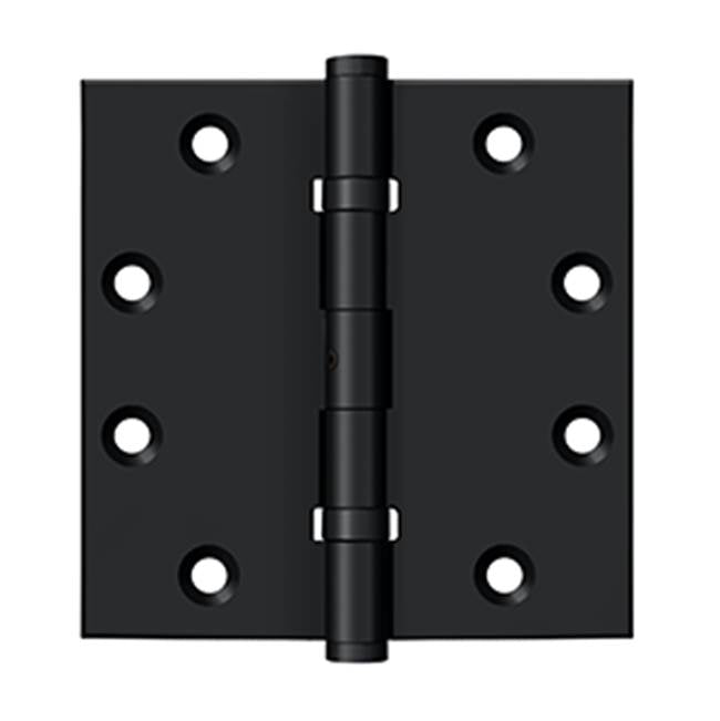 Deltana - 4-1/2'' x 4-1/2'' Square Hinges, Ball Bearings - Paint Black
