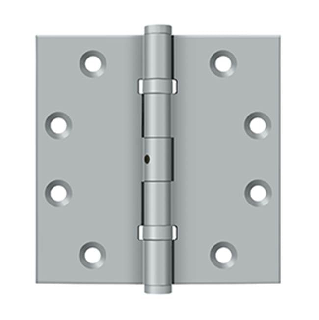 Deltana - 4-1/2'' x 4-1/2'' Square Hinges, Ball Bearings - Brushed Chrome