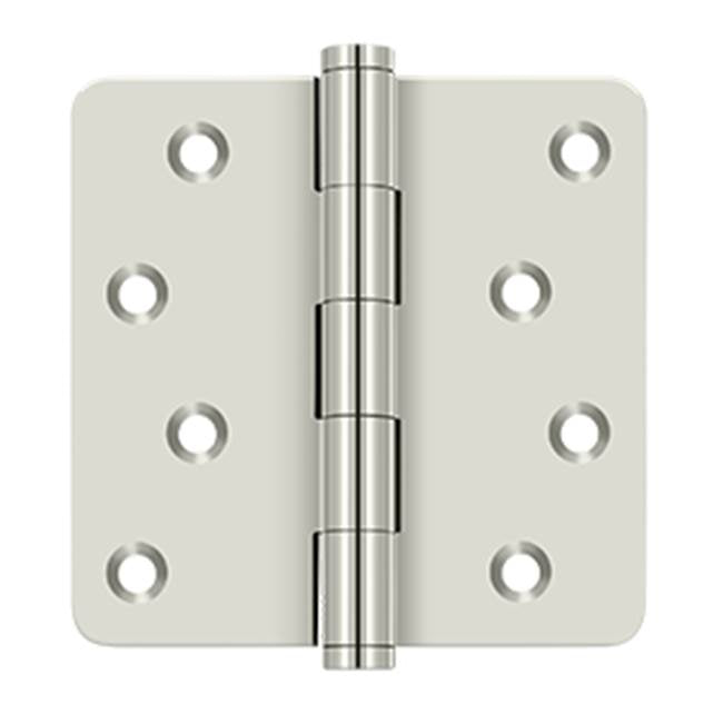 Deltana - 4'' x 4'' x 1/4'' Radius Hinges / Zig-Zag - Polished Nickel