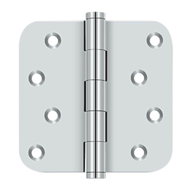 Deltana - 4'' x 4'' x 1/4'' Radius Hinges / Zig-Zag - Polished Chrome