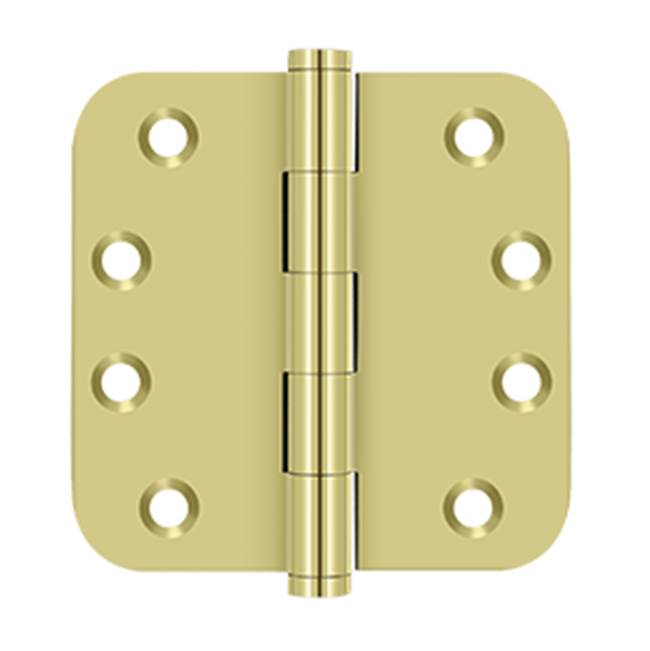 Deltana - 4'' x 4'' x 5/8'' Radius Hinges Residential - Polished Brass