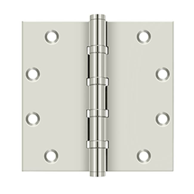 Deltana - 5'' x 5'' Square Hinges, Ball Bearings - Polished Nickel