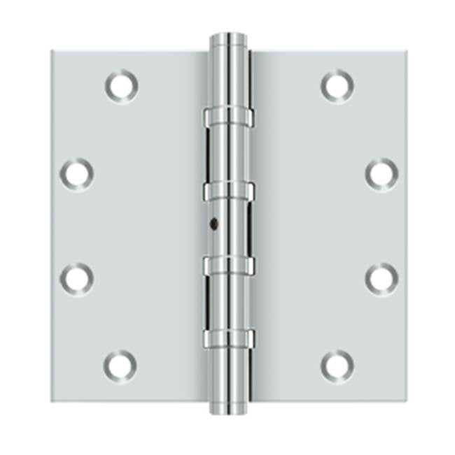 Deltana - 5'' x 5'' Square Hinges, Ball Bearings - Polished Chrome