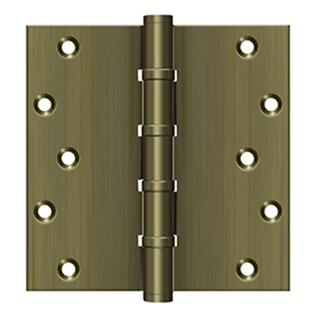 Deltana - 6'' x 6'' Square Hinges, Ball Bearings - Antique Brass