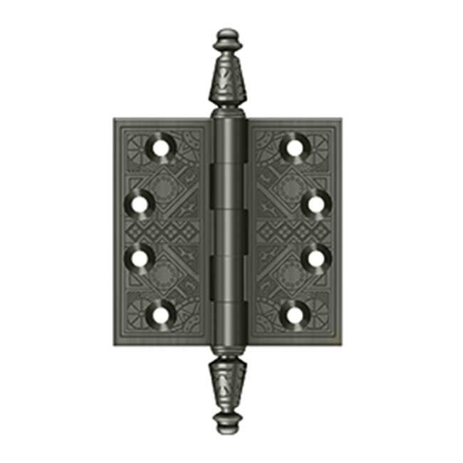 Deltana - 3-1/2'' x 3-1/2'' Square Hinges - Antique Nickel