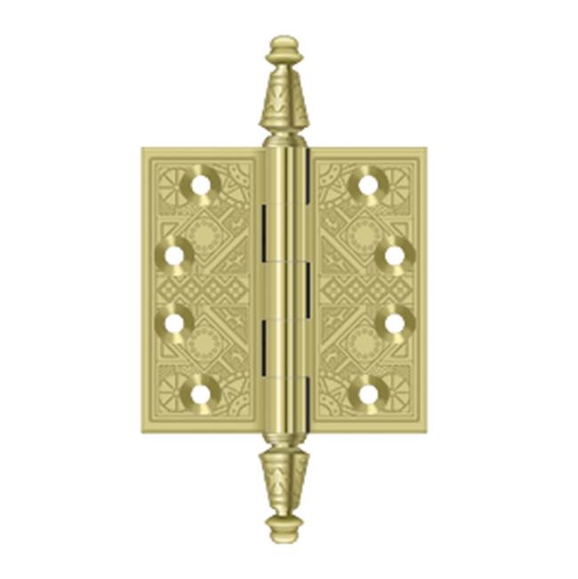 Deltana - 3-1/2'' x 3-1/2'' Square Hinges - Polished Brass