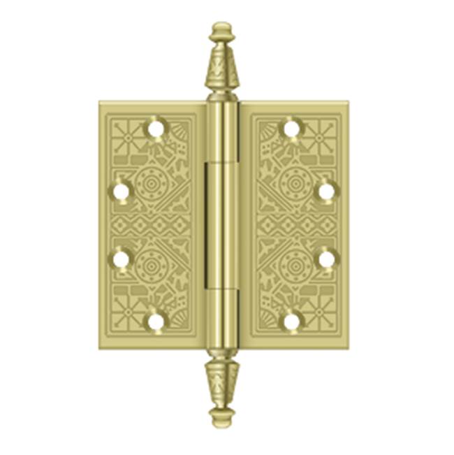 Deltana - 4-1/2'' x 4-1/2'' Square Hinges - Polished Brass