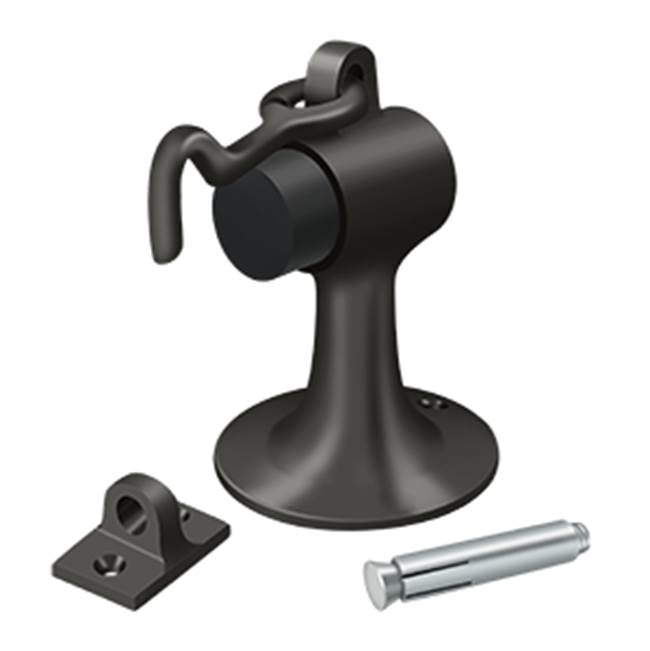 Deltana - Cement Floor Mount Bumper w/ Holder, Solid Brass - Oil-rubbed Bronze