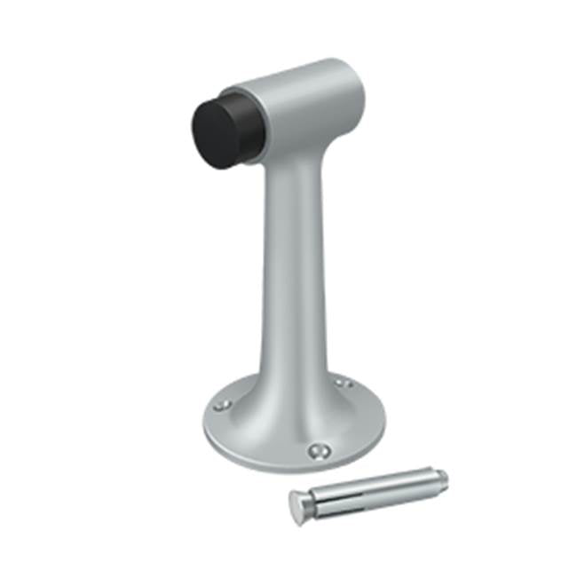 Deltana - Floor Mount, 6'' Bumper, HD, Solid Brass - Brushed Chrome