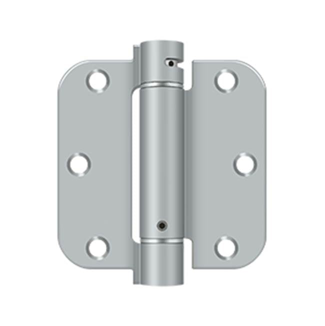 Deltana - 3-1/2'' x 3-1/2'' x 5/8'' Spring Hinge - Brushed Chrome