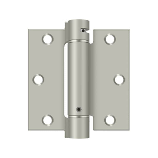 Deltana - 3-1/2'' x 3-1/2'' Spring Hinge - Brushed Nickel