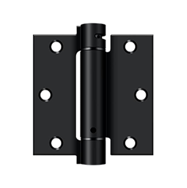 Deltana - 3-1/2'' x 3-1/2'' Spring Hinge - Paint Black