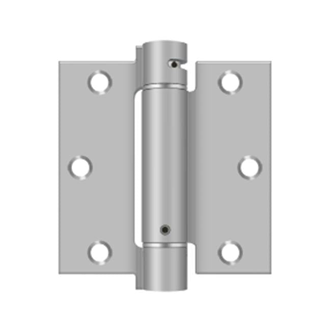 Deltana - 3-1/2'' x 3-1/2'' Spring Hinge - Brushed Stainless