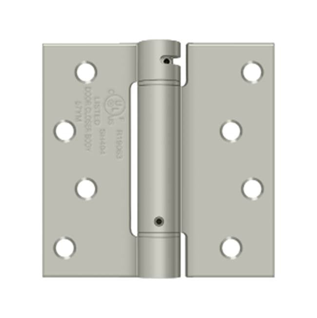 Deltana - 4'' x 4'' Spring Hinge, UL Listed - Brushed Nickel