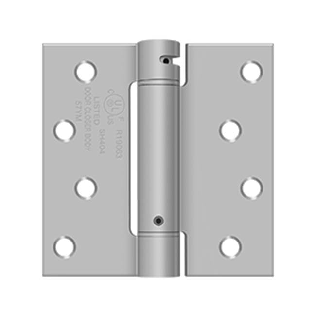 Deltana - 4'' x 4'' Spring Hinge, UL Listed - Brushed Stainless
