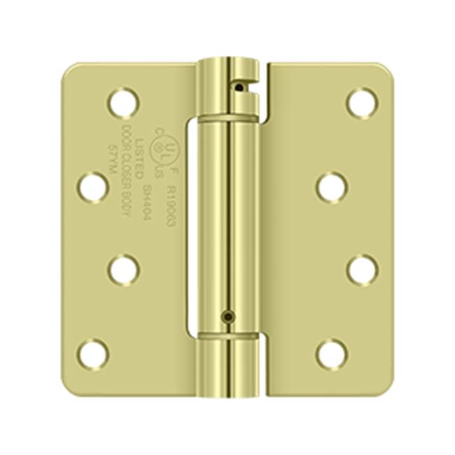Deltana - 4'' x 4'' x 1/4'' Spring Hinge, UL Listed - Zinc Dichromate
