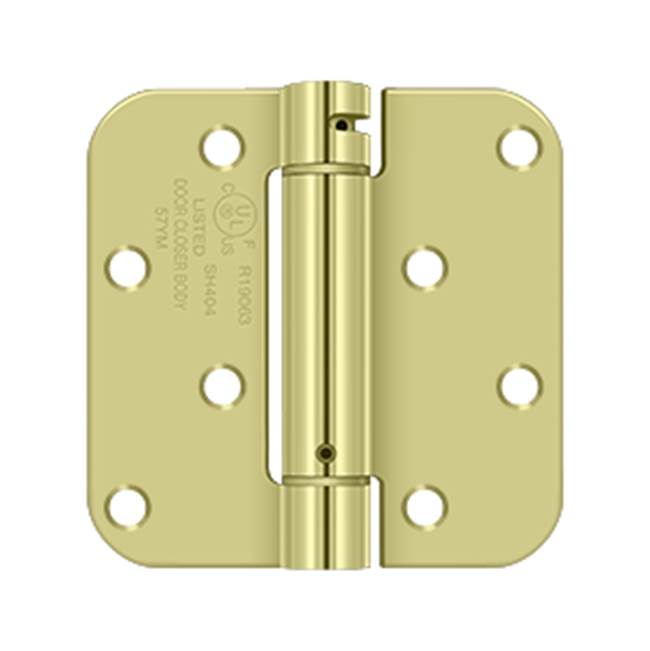 Deltana - 4'' x 4'' x 5/8'' Spring Hinge Benchmark, UL Listed - Zinc Dichromate