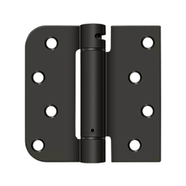 Deltana - 4'' x 4'' x 5/8'' x SQ Spring Hinge, UL Listed - Oil-rubbed Bronze