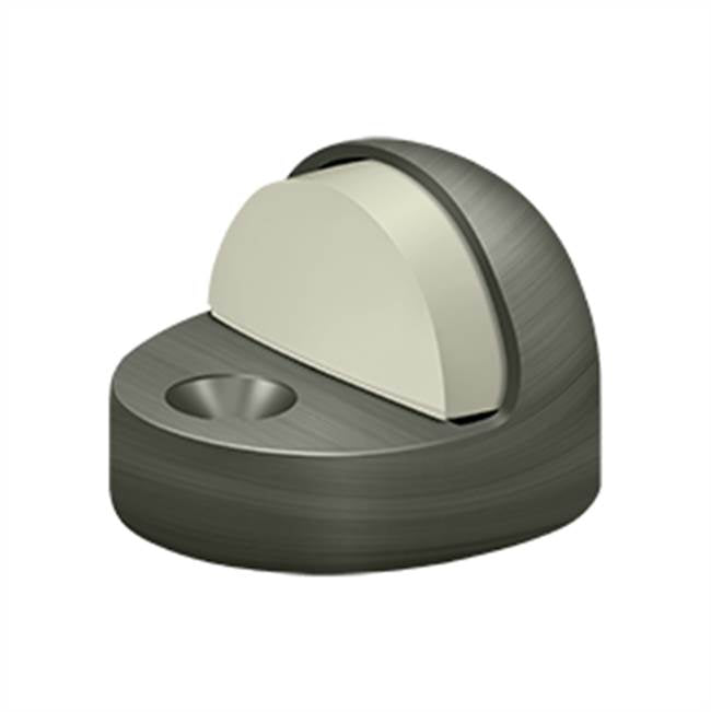 Deltana - Dome Stop High Profile, Solid Brass - Antique Nickel