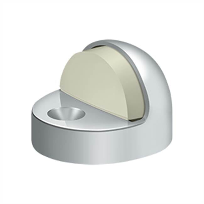 Deltana - Dome Stop High Profile, Solid Brass - Polished Chrome