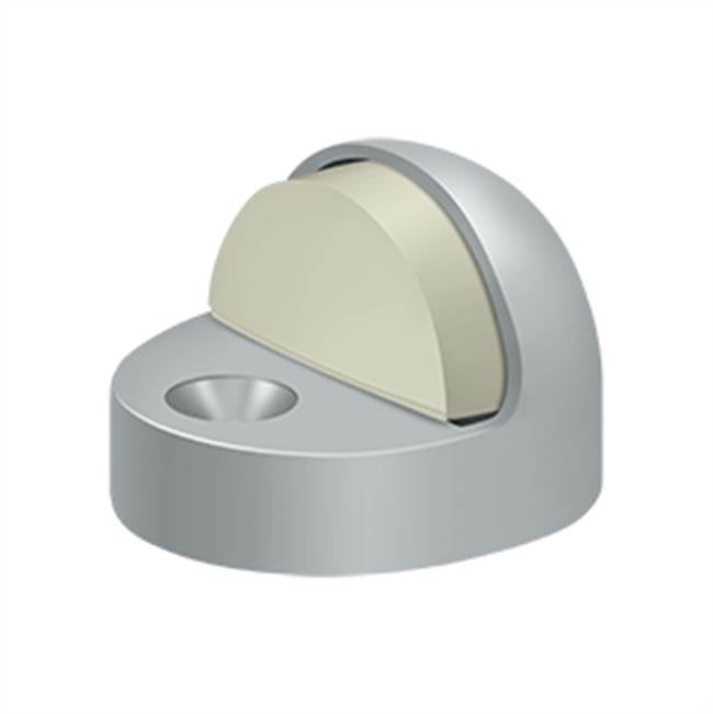 Deltana - Dome Stop High Profile, Solid Brass - Brushed Chrome