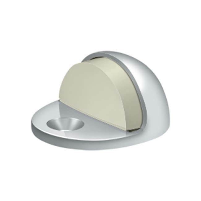 Deltana - Dome Stop Low Profile, Solid Brass - Polished Chrome