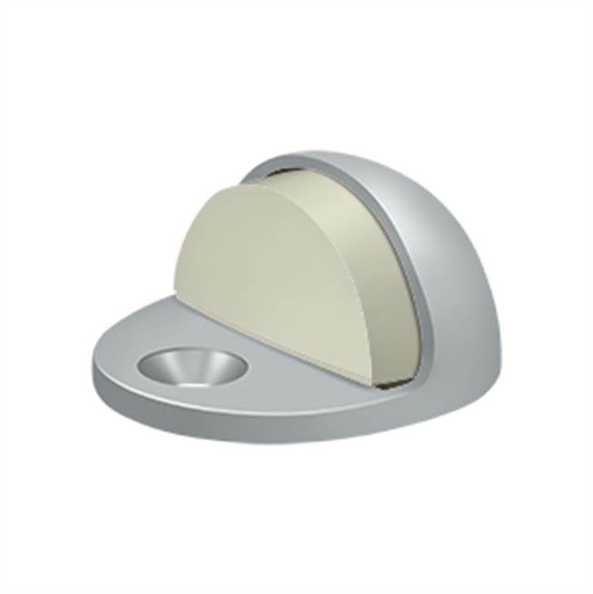 Deltana - Dome Stop Low Profile, Solid Brass - Brushed Chrome