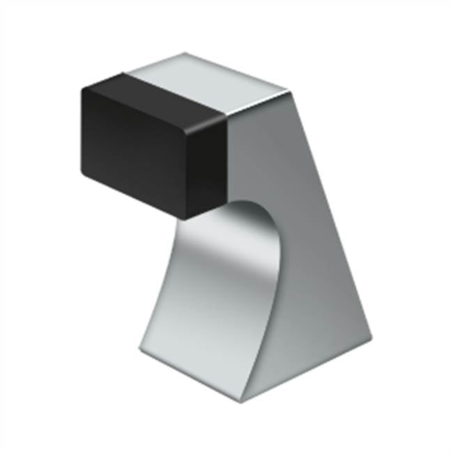 Deltana - Floor Door Bumper 2-1/2'', Contemporary, Solid Brass - Polished Chrome