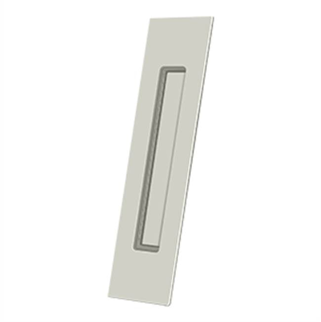 Deltana - Flush Pull, Rectangular, HD, 10'' x 2-1/4'' x 1/2'', Solid Brass - Polished Nickel
