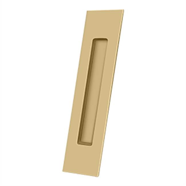 Deltana - Flush Pull, Rectangular, HD, 10'' x 2-1/4'' x 1/2'', Solid Brass - Brushed Brass