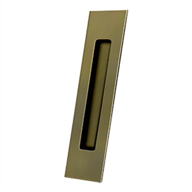 Deltana - Flush Pull, Rectangular, HD, 10'' x 2-1/4'' x 1/2'', Solid Brass - Antique Brass