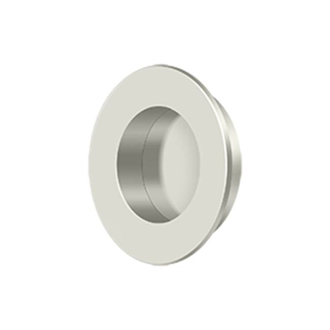 Deltana - Flush Pull, Round, HD, 1-7/8'', Solid Brass - Polished Nickel