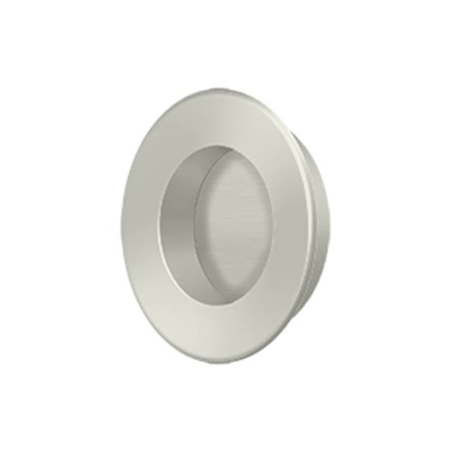 Deltana - Flush Pull, Round, HD, 1-7/8'', Solid Brass - Brushed Nickel
