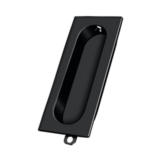 Deltana - Flush Pull, Rectangle, 3-1/8'' x 1-3/8'' x 1/2'' - Paint Black