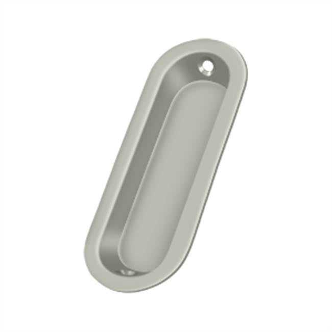 Deltana - Flush Pull, Oblong, 3-1/2'' x 1-1/4'' x 3/8'' - Brushed Nickel