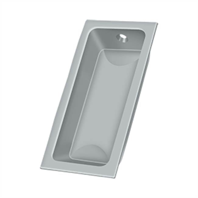 Deltana - Flush Pull, Large, 3-5/8'' x 1-3/4'' x 1/2'' - Brushed Chrome