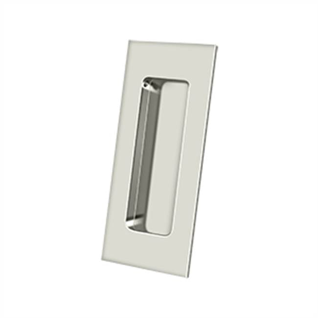 Deltana - Flush Pull, Rectangular, HD, 4'' x 1-7/8'' x 7/16'', Solid Brass - Polished Nickel