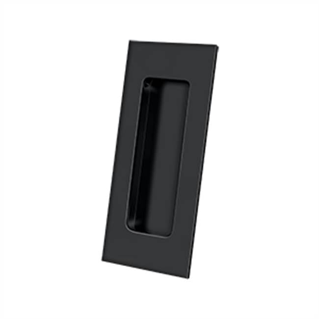 Deltana - Flush Pull, Rectangular, HD, 4'' x 1-7/8'' x 7/16'', Solid Brass - Paint Black