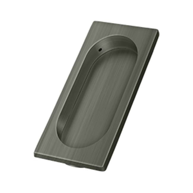 Deltana - Flush Pull, Large, 3-7/8'' x 1-5/8'' x 3/8'' - Antique Nickel