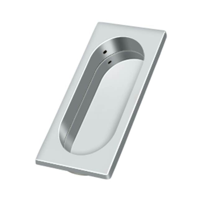 Deltana - Flush Pull, Large, 3-7/8'' x 1-5/8'' x 3/8'' - Polished Chrome