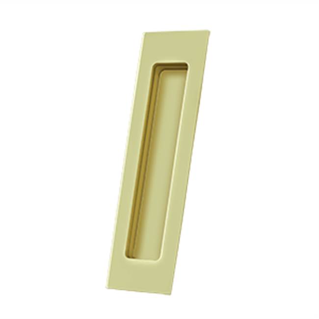 Deltana - Flush Pull, Rectangular, HD, 7'' x 1-7/8'' x 3/8'', Solid Brass - Polished Brass